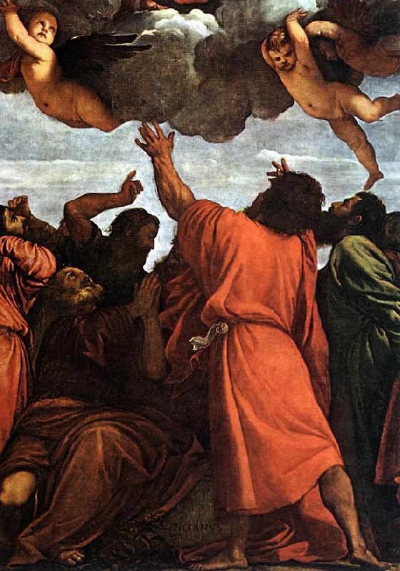 TIZIANO Vecellio Assumption of the Virgin (detail) rt oil painting image